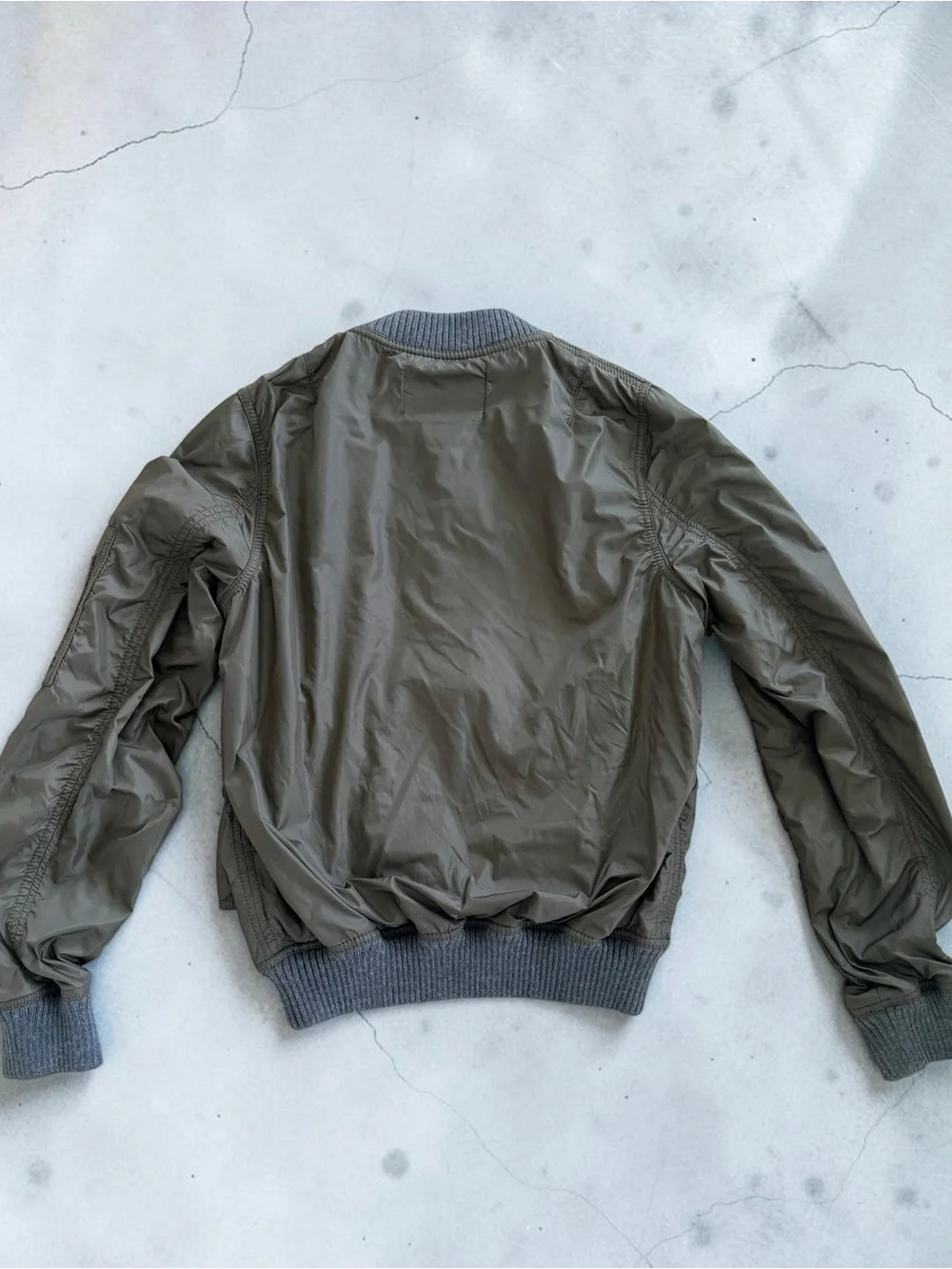 J. Crew Olive Cropped Bomber Jacket
